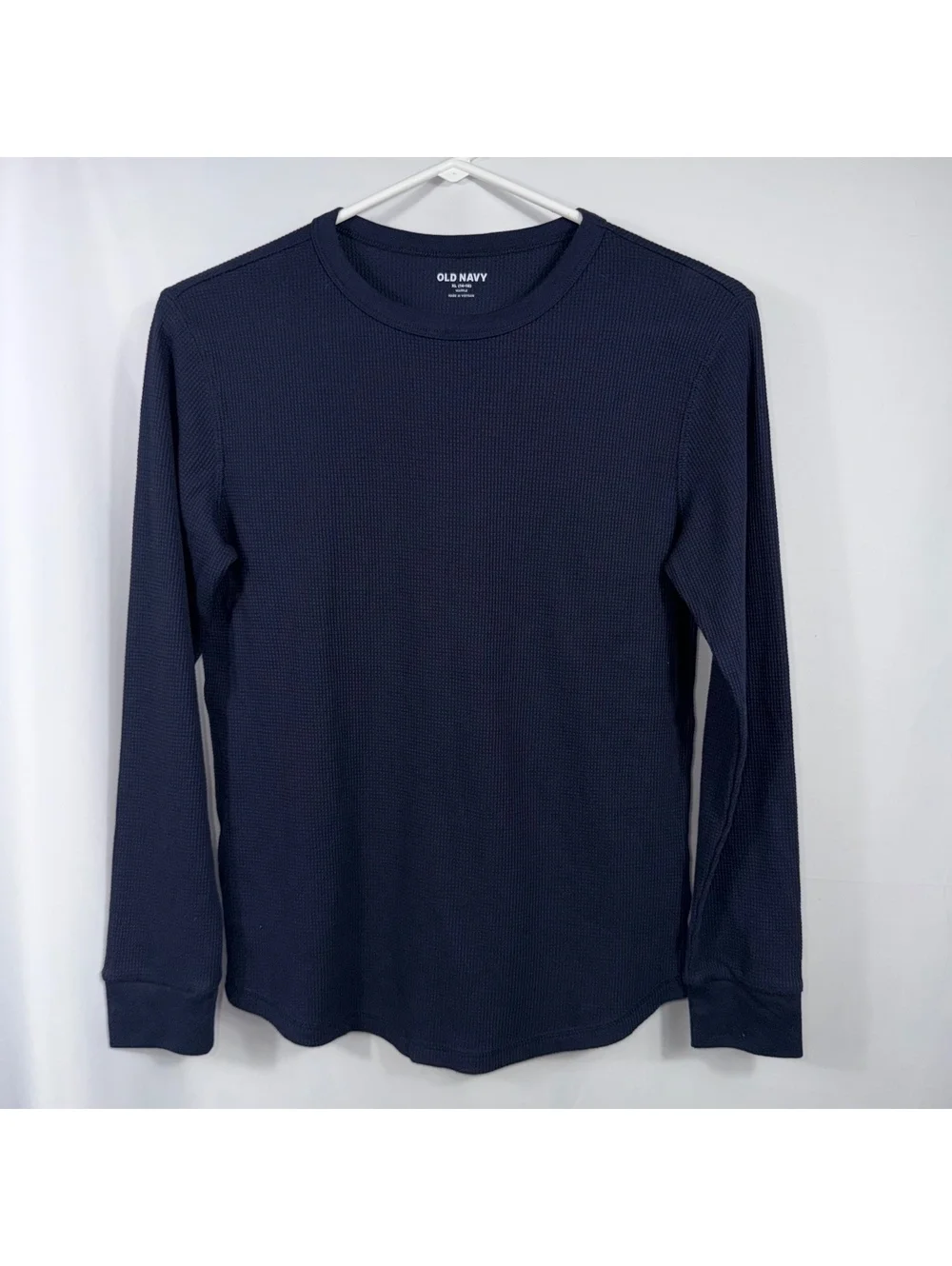 Old Navy Boys XL 14-16 Navy Waffle Knit Shirt